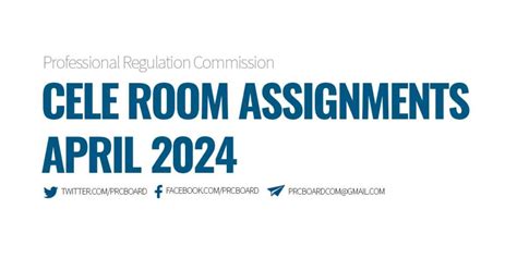 cele april 2024 room assignment